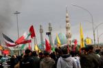 راهپیمایی حماسی جوانان عاشورایی از حرم مطهر به سمت مسجد جمکران